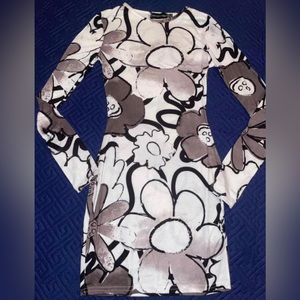 Black and white flower dress